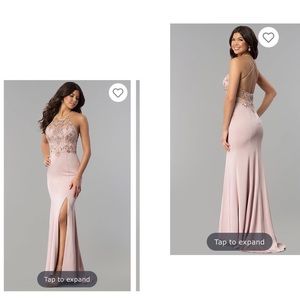 Prom girl mauve pink dress
